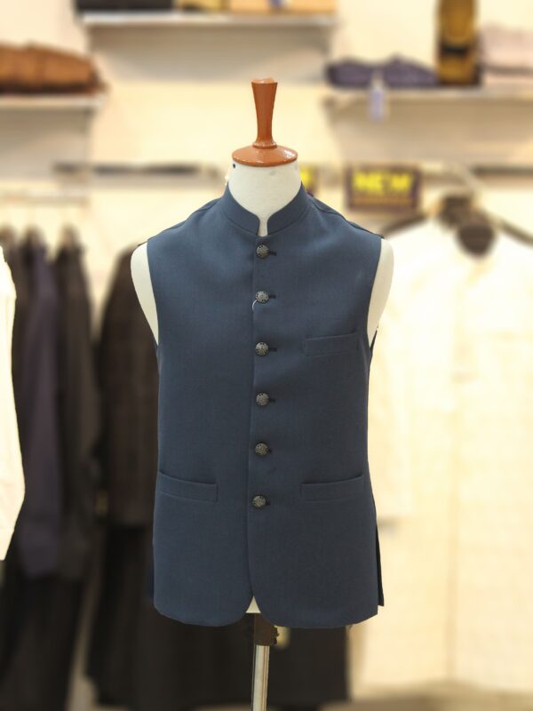 blue waistcoat