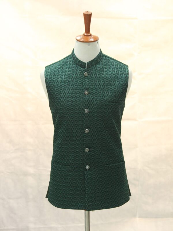 green waistcoat