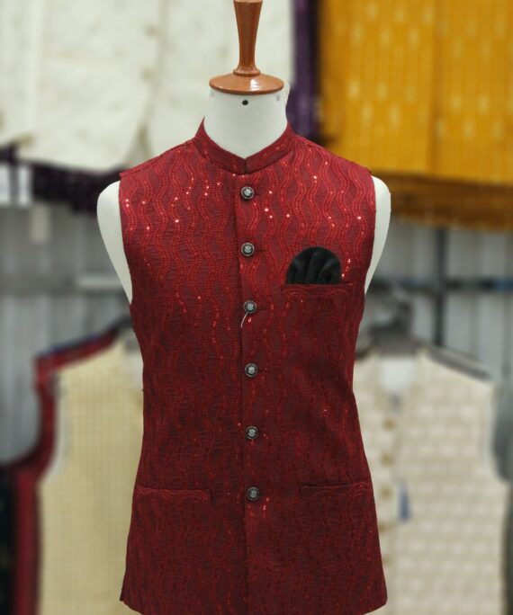 Maroon waistcoat