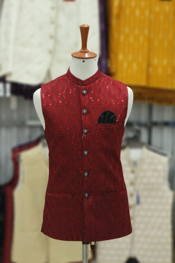 Maroon waistcoat