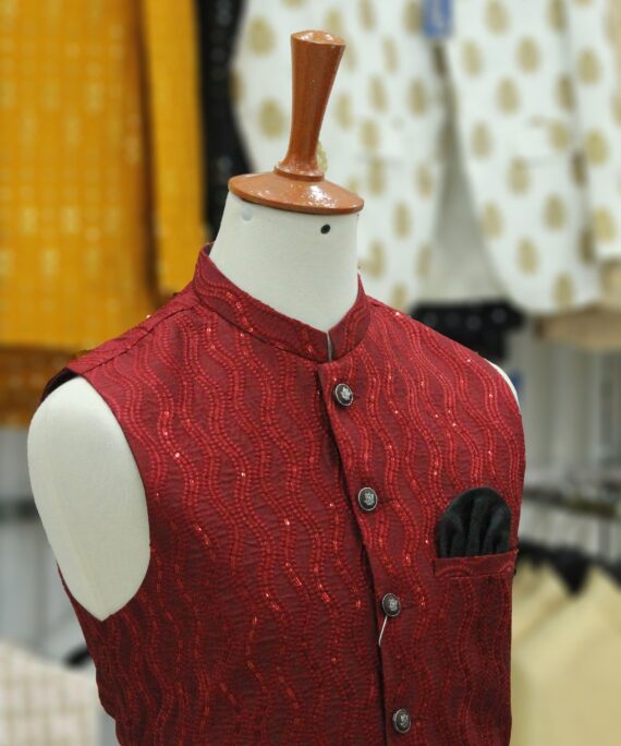 Maroon waistcoat