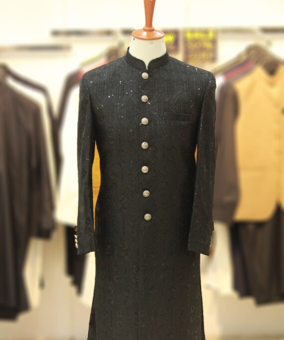 black sherwani