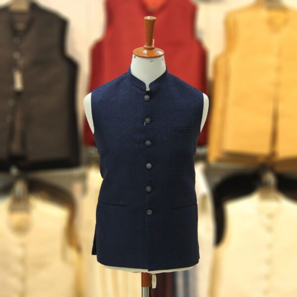 blue waistcoat