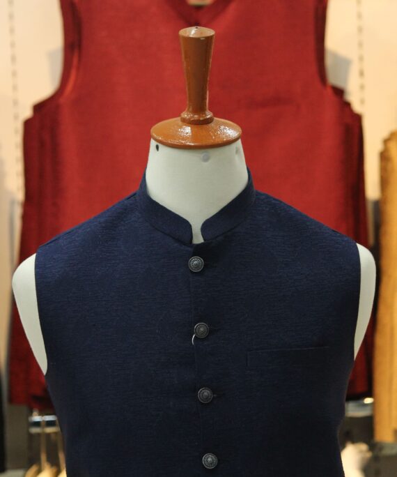 blue waistcoat