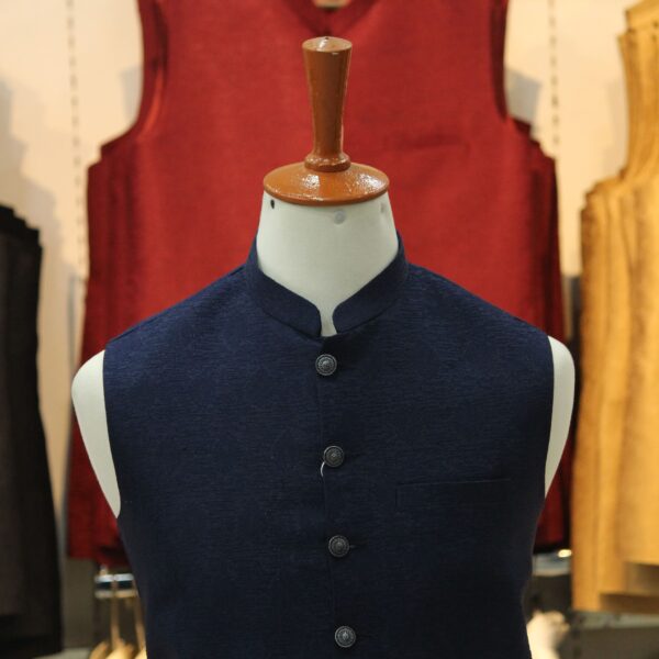 blue waistcoat