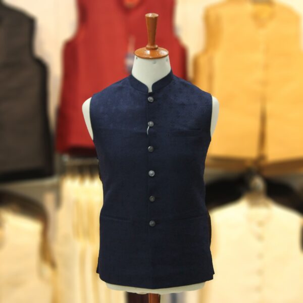 blue waistcoat