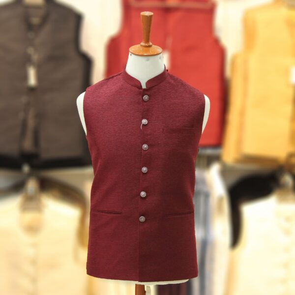 mehroon waistcoat