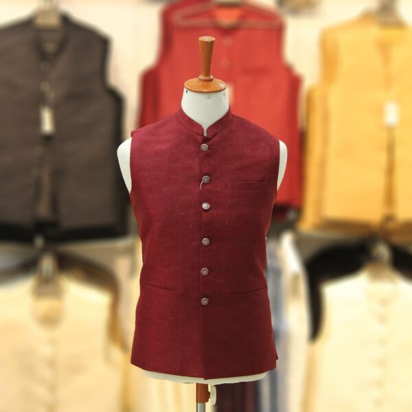 mehroon waistcoat