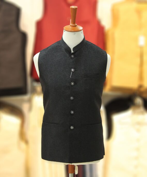 black waistcoat