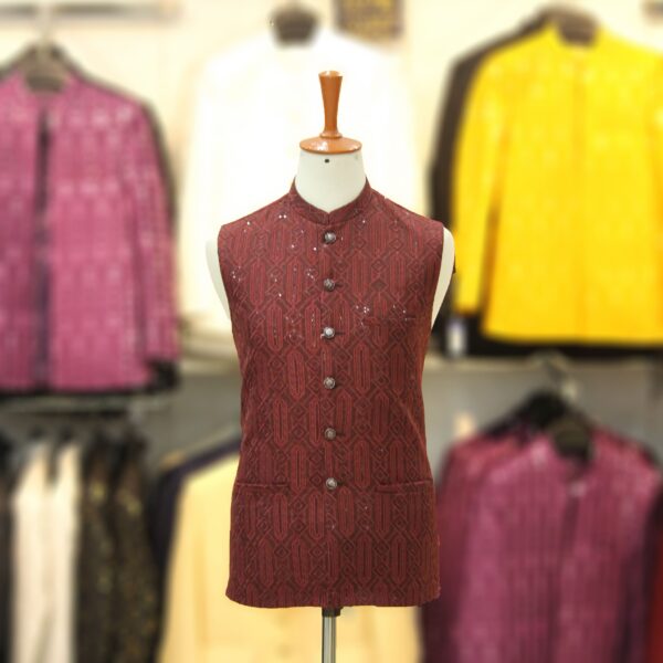 maroon waistcoat Pakistan