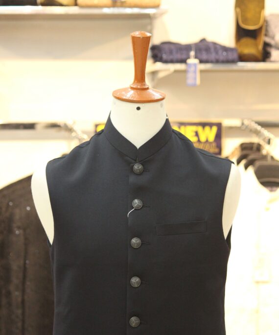 black waistcoat