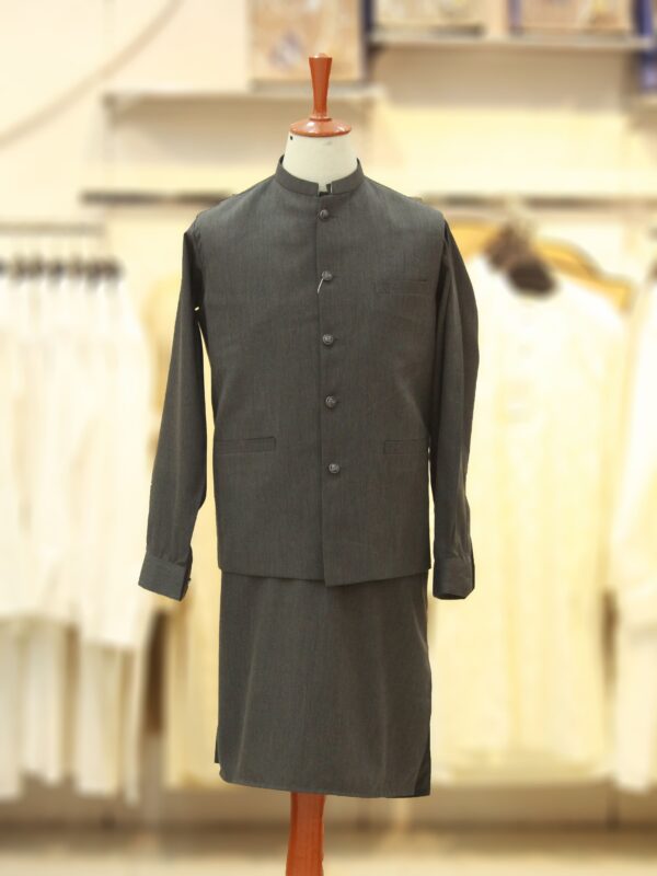 grey waistcoat with kameez shalwar