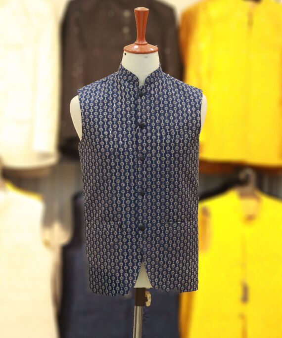 blue waistcoat