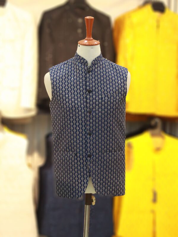 blue waistcoat