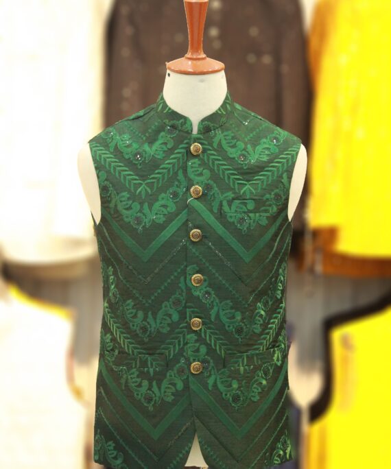 green waistcoat