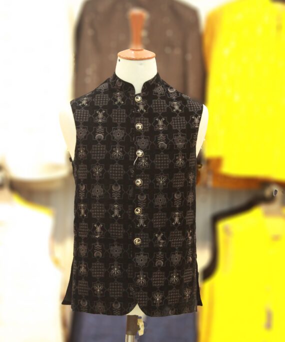 black waistcoat