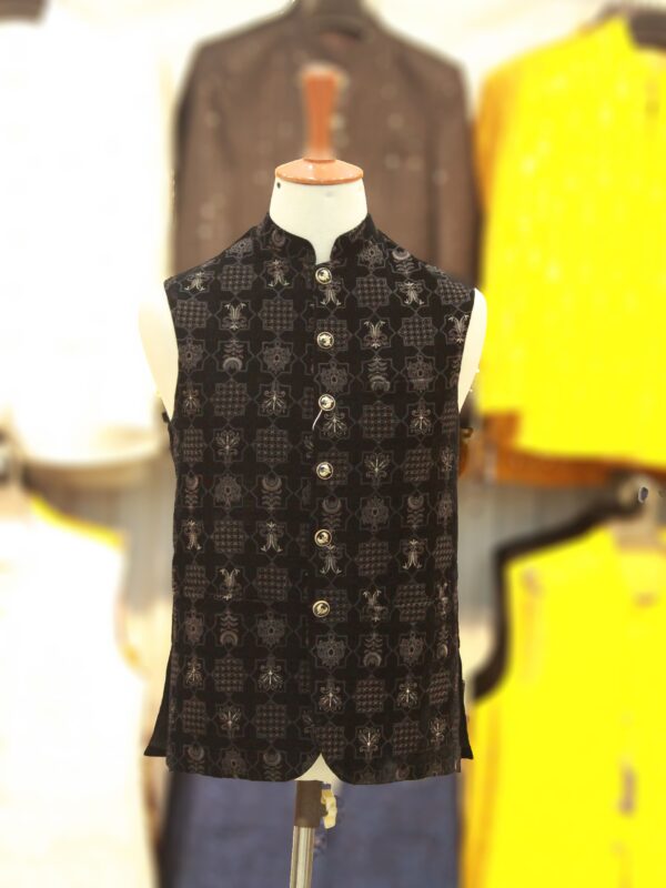 black waistcoat