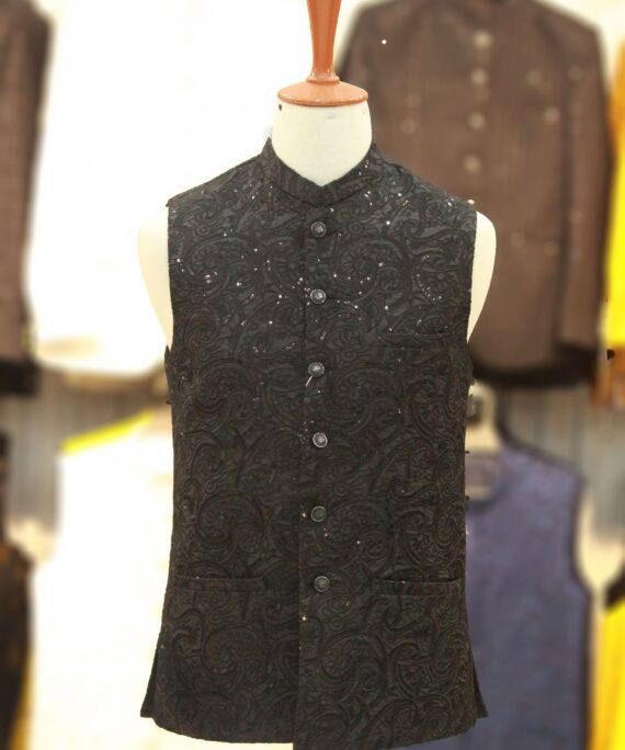 black waistcoat