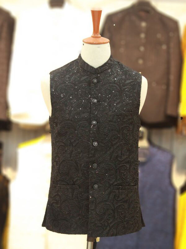 black waistcoat