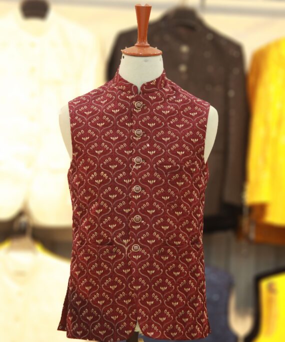 mehroon waistcoat